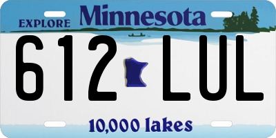 MN license plate 612LUL