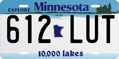 MN license plate 612LUT