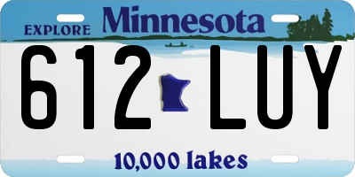 MN license plate 612LUY