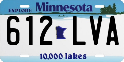 MN license plate 612LVA