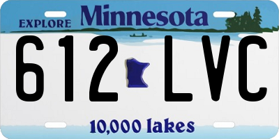 MN license plate 612LVC