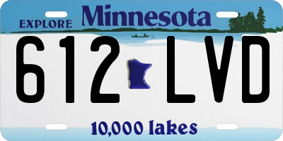 MN license plate 612LVD