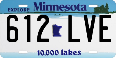 MN license plate 612LVE