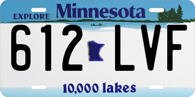 MN license plate 612LVF