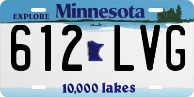 MN license plate 612LVG