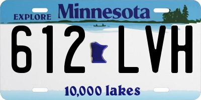 MN license plate 612LVH
