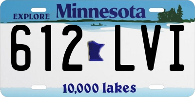 MN license plate 612LVI