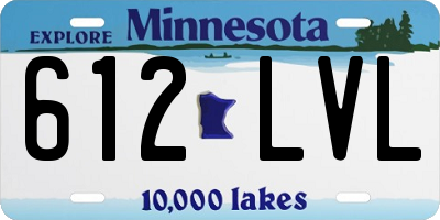 MN license plate 612LVL