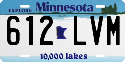 MN license plate 612LVM