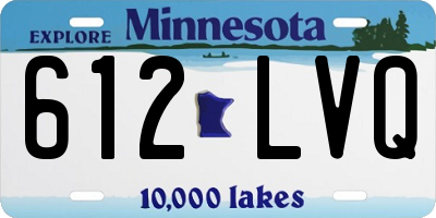 MN license plate 612LVQ