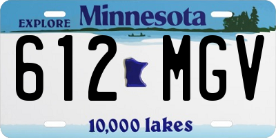 MN license plate 612MGV