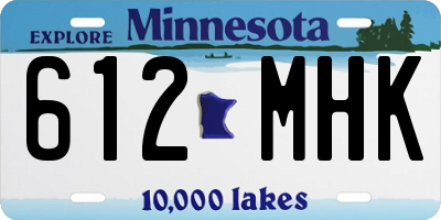 MN license plate 612MHK