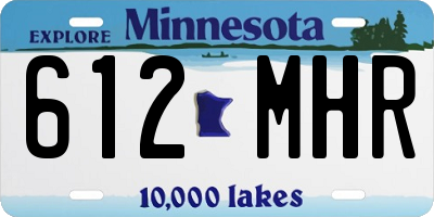 MN license plate 612MHR