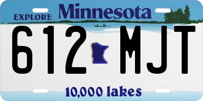 MN license plate 612MJT