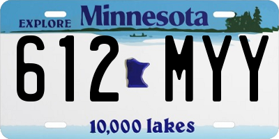 MN license plate 612MYY