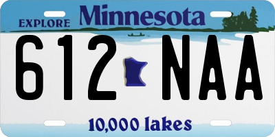 MN license plate 612NAA