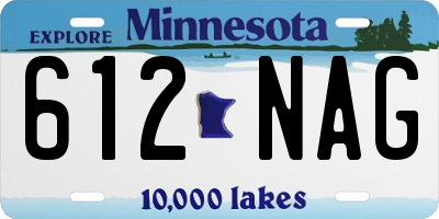 MN license plate 612NAG