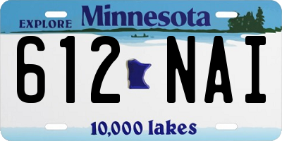 MN license plate 612NAI