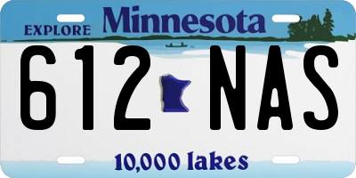 MN license plate 612NAS