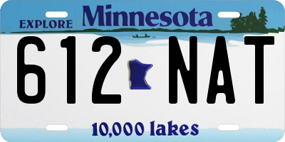 MN license plate 612NAT