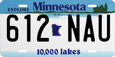 MN license plate 612NAU