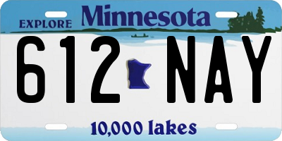MN license plate 612NAY