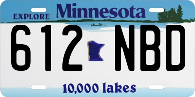 MN license plate 612NBD