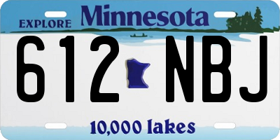 MN license plate 612NBJ