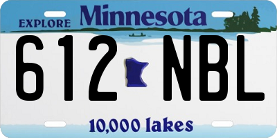MN license plate 612NBL
