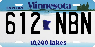 MN license plate 612NBN