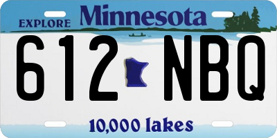 MN license plate 612NBQ