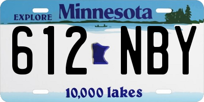 MN license plate 612NBY