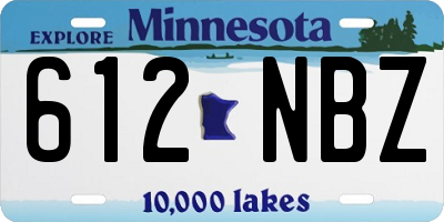 MN license plate 612NBZ