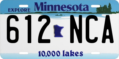 MN license plate 612NCA