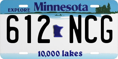 MN license plate 612NCG