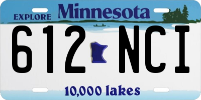 MN license plate 612NCI