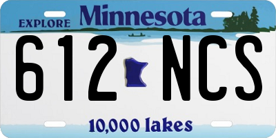 MN license plate 612NCS