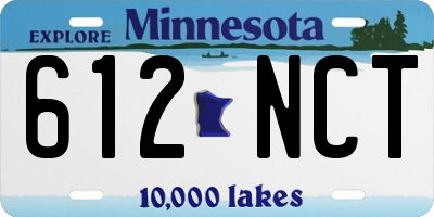 MN license plate 612NCT