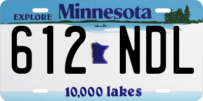 MN license plate 612NDL