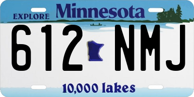 MN license plate 612NMJ