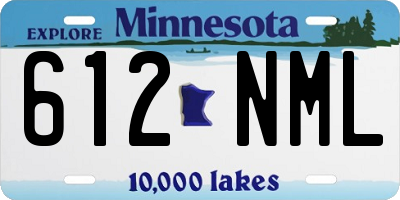 MN license plate 612NML