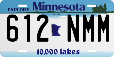 MN license plate 612NMM