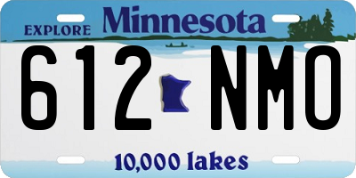 MN license plate 612NMO