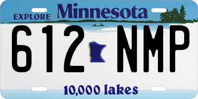 MN license plate 612NMP