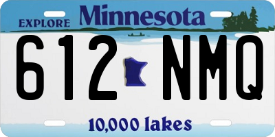 MN license plate 612NMQ