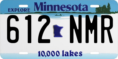 MN license plate 612NMR