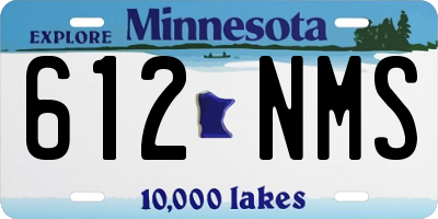 MN license plate 612NMS