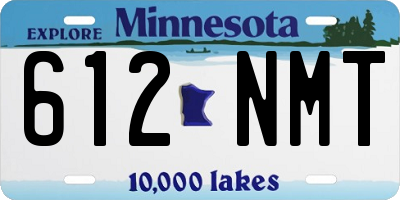 MN license plate 612NMT
