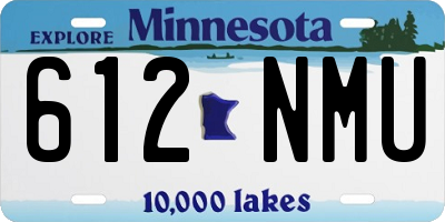MN license plate 612NMU