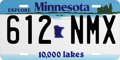 MN license plate 612NMX